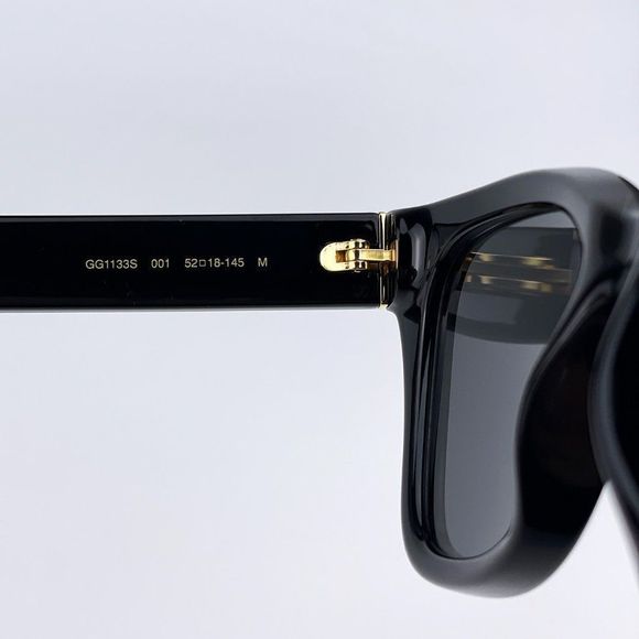 Gucci GG1133S 001 Sunglasses Shiny Black Dark Gray Cat Eye Women main image 4